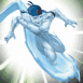 Iceberg surfant sur fond �clatant