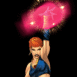 Jean Grey en action sur fond noir