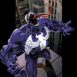 Venom hurlant sur un toit d'immeuble