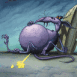 Dragon dormeur et p�teur