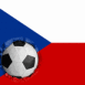 R�publique Tch�que: Drapeau et ballon encastr�