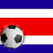 Costa-Rica: Drapeau et ballon encastr�