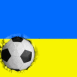 Ukraine: Drapeau et ballon encastr�