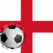 Angleterre: Drapeau et ballon encastr�