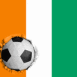 C�te d'ivoire: Drapeau et ballon encastr�