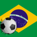 Br�sil: Drapeau et ballon encastr�