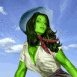 Miss Hulk faisant la belle