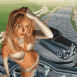 Emma Frost sur un balcon
