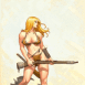 Shanna portant un fusil
