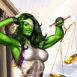 Miss Hulk rendant la justice