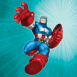 Captain America en pleine course