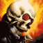 Ghost Rider sur sa moto