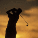 Golfeur au cr�puscule