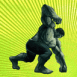 Hulk sur fond rayonnant jaune et vert