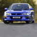 Subaru Impreza bleue, vue de face
