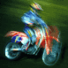 Honda CR125R  avec effet de vitesse
