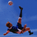 Footballeur dans les airs