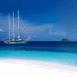 Plage, voilier et �le d�serte