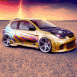 Peugeot 206 jaune tun�e