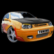 Volkswagen Golf tuning orange et flammes