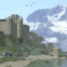 Ch�teau fort devant la montagne