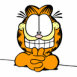 Garfield sourit à pleines dents