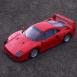 Vue plongeante sur Ferrari F40
