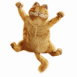 Garfield glisse les pattes �cart�es