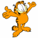 Garfield fait signe "Salut, c'est moi"