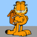 Garfield porte son cartable