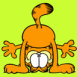 Garfield regarde entre ses jambes