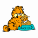 Garfield se goinfre dans sa gamelle