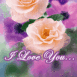 Roses ton pastel "I love you"