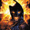 Panth�re terrifiante dans les flammes
