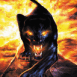 Panth�re terrifiante dans les flammes
