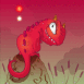 Dragonnet rouge et malicieux