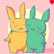 Lapinous color�s et amoureux