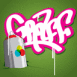 Bombe de peinture et mot "Graff"