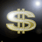 Symbole "Dollar" en diamant