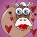 Vache ronde folle amoureuse