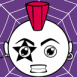 Visage punk dans une toile d'araign�e