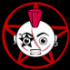 Visage gothique dans un pentagramme