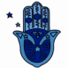 Main de Fatima bleue stylis�e