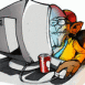 Geek devant son ordinateur