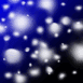 Flocons de neige sur fond bleu
