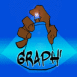 Bombe de peinture bleue "graph"