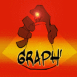 Bombe de peinture orange "graph"