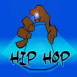 Bombe de peinture bleue "hip hop"