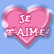 Coeur rose "Je t'aime"