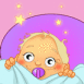 B�b� blond sous une couverture